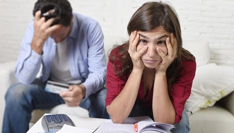falling behind bills and taxes