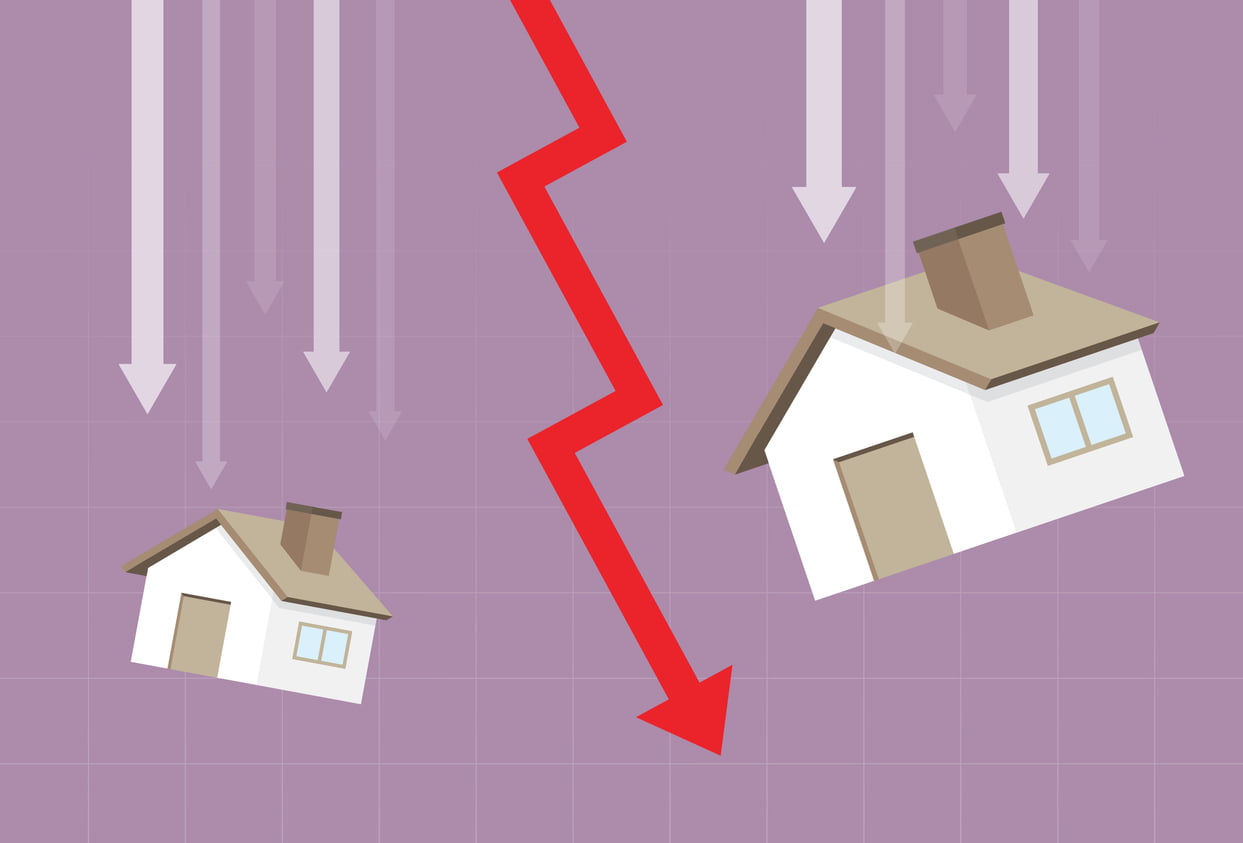 house prices falling
