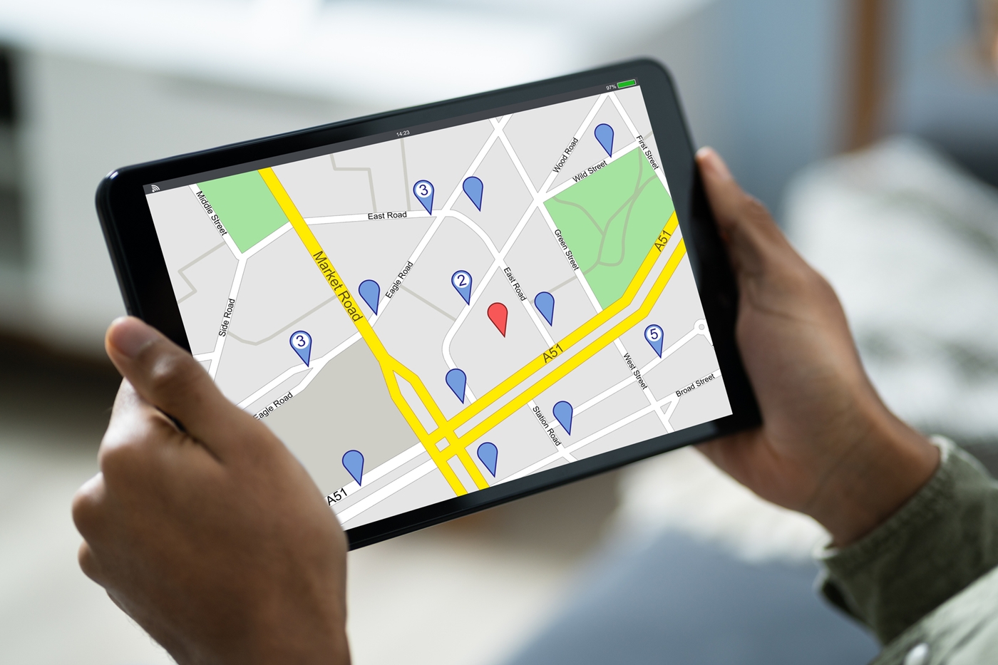 Finding homes on a map